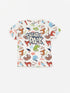 LC Waikiki Crew Neck Printed Short Sleeve Boy's Pajamas Set